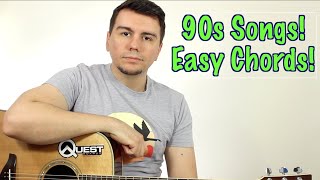 How to play 10 beginner friendly 90s songs on acoustic guitar (easy chords)