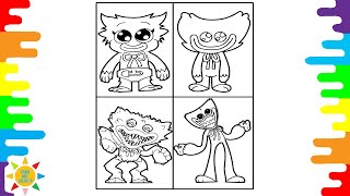 Huggy Wuggy Different Versions Coloring Page | Huggy Wuggy Coloring |  Lensko - Rebirth
