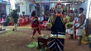 Guliga chamundi bhoota kola in santhoor nadimane house-2017 part 29 by slim sidy