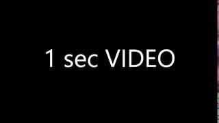 1 sec VIDEO