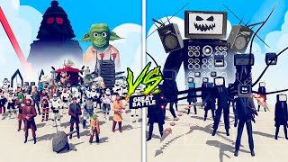 MEGA STAR WARS TEAM vs TITAN TVMAN TEAM - Totally Accurate Battle Simulator TABS