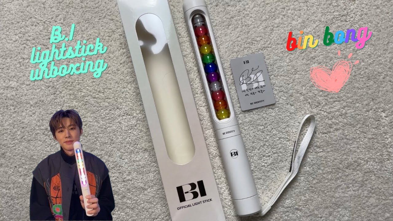 ♡Unboxing B.I 비아이 Official Lightstick♡ - YouTube