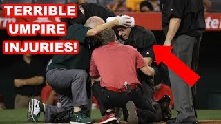 MLB | TERRIBLE UMPIRE INJURIES! | 1080p HD