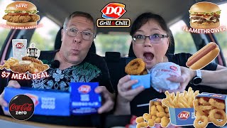 Dairy Queen Feast - Crispy Chicken Strips, FlameThrower Burger, $7 Meal Deal \u0026 MORE! Eat With Us!