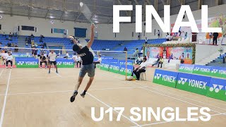 FINAL | U17 SINGLES ALL INDIA SUB JUNIOR BADMINTON TOURNAMENT VIJAYAWAD DYLAN P V/S MEDHANSH