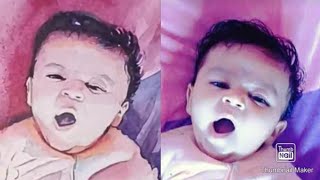 WaterColour painting of a Baby ||by CREATIVE ART AND PAINTINGS