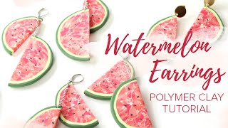 Watermelon Earrings | Easy Polymer Clay Tutorial