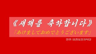 朝鮮音楽《〈새해를 축하합니다〉:「あけましておめでとうございます」》(カナルビ・漢字併記)