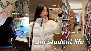 UNI STUDENT VLOG: on campus, study days, what i eat in a day