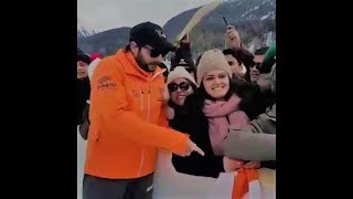 Afridi meeting fans in Switzerland