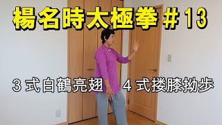 【楊名時太極拳】部分稽古３式４式＃13