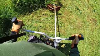Vuelvo a desbrozar con la desbrozadora holzfforma, clon de STIHL