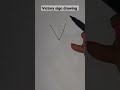 easy hand victory sign shorts art drawing