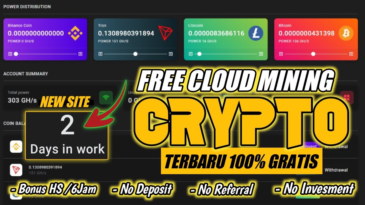 BARU RILIS 2 HARI‼️ CLOUD MINING 2023 - MINING CRYPTO GRATIS TERBUKTI ...