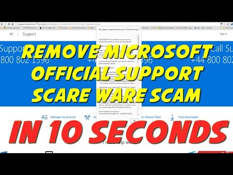 How to Remove Scare Ware (Scam Virus) from Official Microsoft Support in 10 Seconds (08008021396)