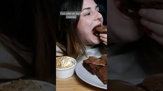 brownies mukbang,only bites #mukbang #eatingshow #chocolate #brownie #dessert #food #asmr