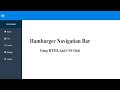 hamburger menu with HTML and CSS only | Responsive Design