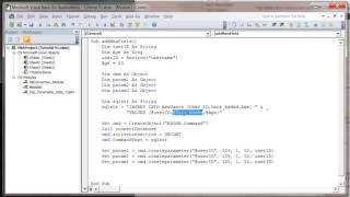 Excel 2010 VBA Tutorial 92 ADODB SQL Multiple Parameters and Data Types