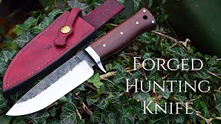 Knife Making - Forging a Full Tang Hunting Knife with a Peened Guard.