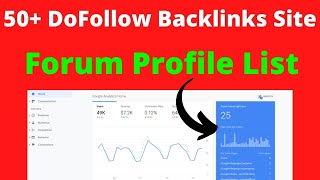 50+ DoFollow Backlinks Site List Instant Approval [Forum Backlinks]-How To Create Dofollow Backlinks