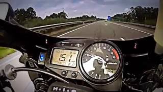 German Autobahn ride - Honda Fireblade CBR954RR Go-pro test Supersport