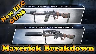 Ghosts - MAVERICK ASSAULT RIFLE & A2 Sniper Rifle BREAKDOWN (DLC Maverick Gun Guide) ONSLAUGHT DLC