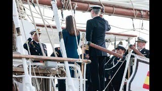 LA PRINCESA LEONOR COMIENZA SU SINGLADURA A BORDO DEL J.S.  EL CANO