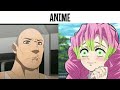 anime vs reddit (the rock reaction meme)  Mitsuri