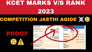 KCET MARKS V/S RANK 2023|HOW MUCH MARKS  REQUIRED TO GET RANK UNDER 10K|KCET MARKS VERSUS RANK 2023