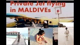 Maldives!!Private Jet Flying the Island