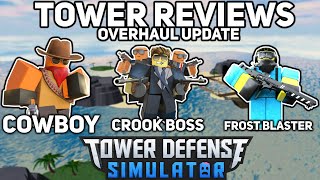 Cowboy, Crook Boss, Frost Blaster Tower Review|Tower Defense Simulator