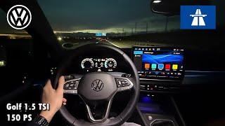 2024 Volkswagen Golf 1.5 TSI | 150 PS | NIGHT POV DRIVE | Frankfurt Airport I ASMR