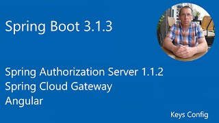 Spring Authorization Server - Spring Cloud Gateway - Angular App Setup - Keys Config