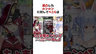 【逆凸】ルンルンの可愛さに思わず限界化するぺこらwww【ホロライブ/切り抜き/兎田ぺこら/宝鐘マリン/ルンルン】 #shorts #short #ぺこマリweek