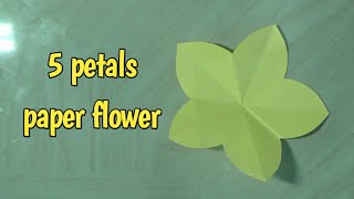 How to make 5 petals paper flower