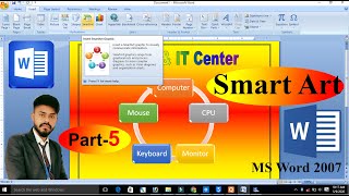 How to use Smart Art in MS Word 2007?