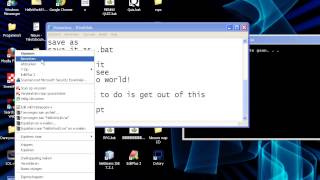 How to make hello world in batch file