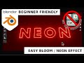 Easy Neon / Bloom Text In Blender 3 | Beginners Guide | !! No Keyboard Shortcuts!!
