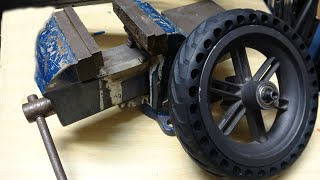 DIY: The easiest & fastest way to install solid rubber tire on an electric scooter (Swagtron, M365)