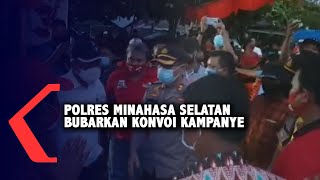 Polres Minahasa Selatan Bubarkan Konvoi Kampanye