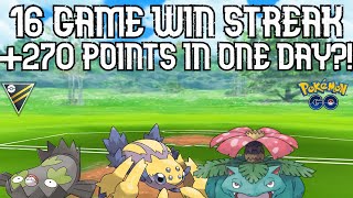 22 WINS IN ONE DAY?! INCREDIBLE WIN STREAK IN ULTRA PREMIER | Pokemon Go Battle League PvP