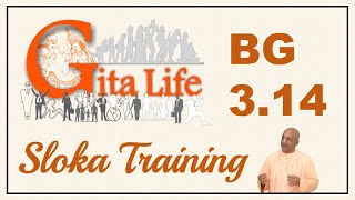 Sloka Training | BG 3.14 | Bhagavad Gita As It Is | Loop-able | His Holiness Bhakti Vinoda Swami