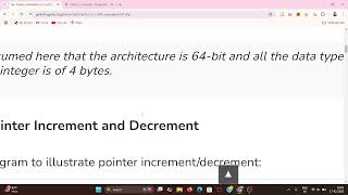 Pointer Arithmetics in C-Increment/Decrement of a Pointer