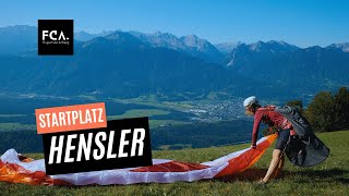 STARTPLATZ HENSLER - Geländeübersicht - Flugschule Arlberg