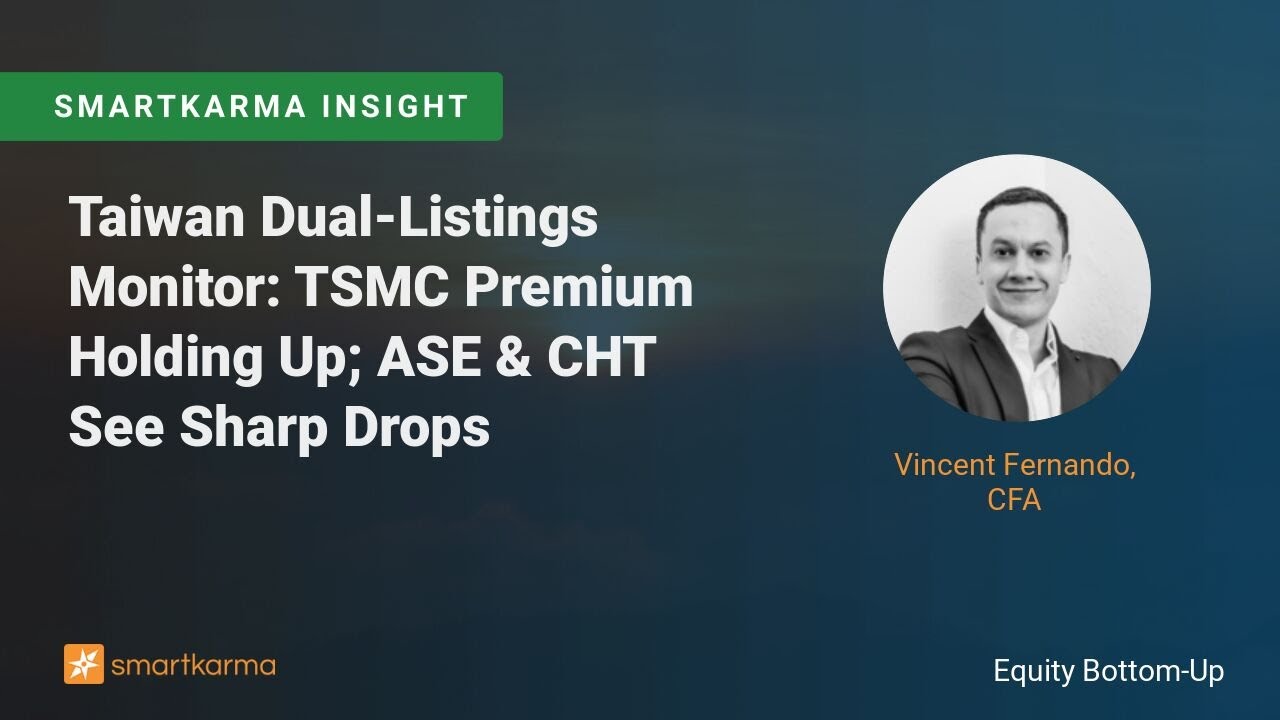 Taiwan Dual Listings Monitor Tsmc Premium Holding Up Ase Cht See