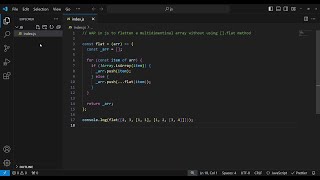 Array flatten | How to deep flatten a multi-dimensional array in JavaScript