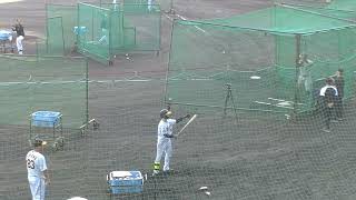 阪神タイガース安芸秋季キャンプ　小谷野コーチの指導を受ける中野拓夢