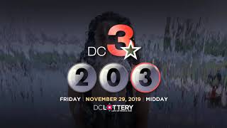 DC LOTTERY Midday 11/29/2019