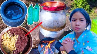 i am making village wine || Traditional way to make wine of millet in the village ||