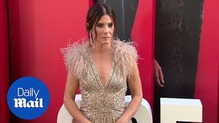 Sandra Bullock in a sparkling gown for Ocean's Eight premiere